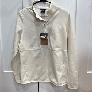 The North Face Cream Slim Quarter-Zip Pullover women’s Medium New w Tags